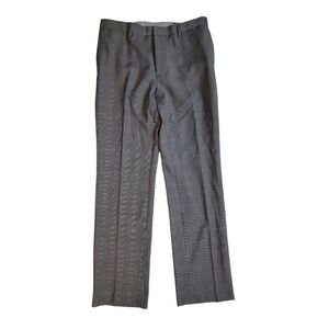 Banana Republic‎ Classic Fit Wool Blens Light Taupe Plaid Trousers Mens 33/34